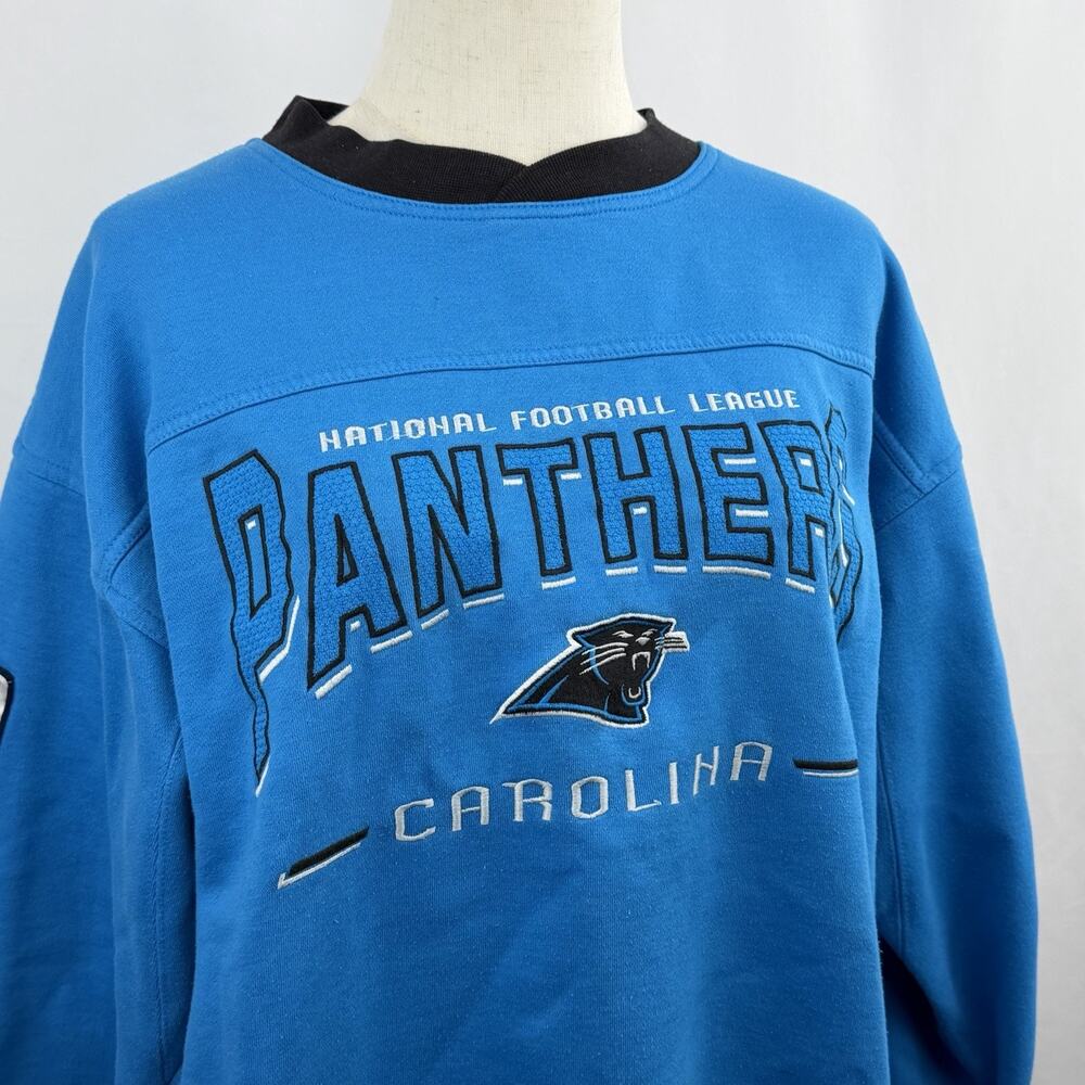 Vintage Carolina Panthers Crewneck Sweatshirt Lee Sport NFL Blue 90s M - Picture 2 of 7